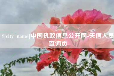 余江中国执政信息公开网-失信人员查询页