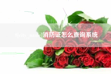 余江消防证怎么查询系统