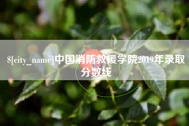 余江中国消防救援学院2019年录取分数线