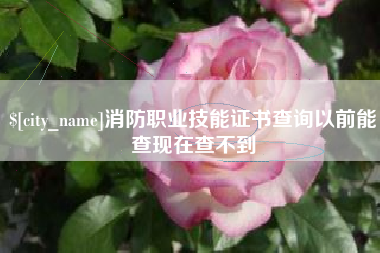 余江消防职业技能证书查询以前能查现在查不到