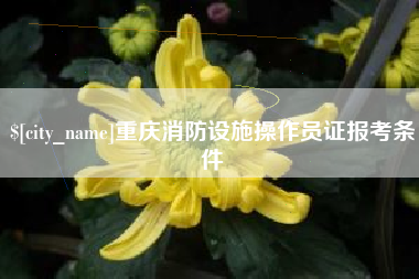 余江重庆消防设施操作员证报考条件