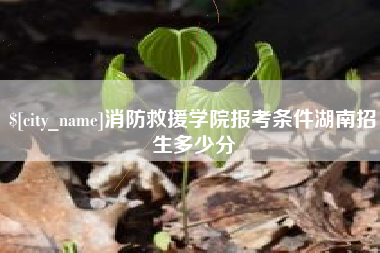 余江消防救援学院报考条件湖南招生多少分