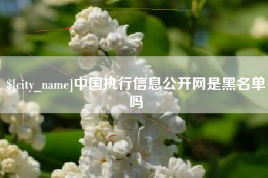 余江中国执行信息公开网是黑名单吗