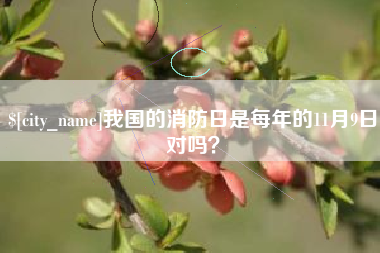 余江我国的消防日是每年的11月9日对吗？