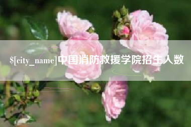 余江中国消防救援学院招生人数