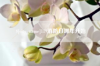 余江119消防日哪年开始