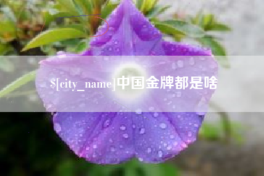 余江中国金牌都是啥