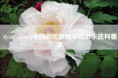 余江中国消防救援学院山东选科要求